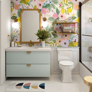 Цветная и яркая ванная комната: как преобразить санузел в Линёво - linyovo.mebel54.com | фото