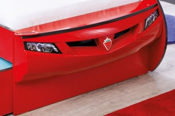 CARBED Кровать-машина Coupe с выдвижной кроватью Red 20.03.1306.00 в Линёво - linyovo.mebel54.com | фото