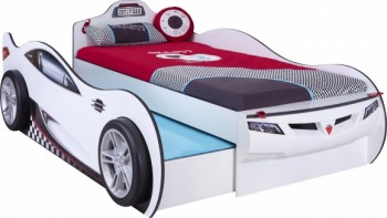 CARBED Кровать-машина Coupe с выдвижной кроватью White 20.03.1310.00 в Линёво - linyovo.mebel54.com | фото