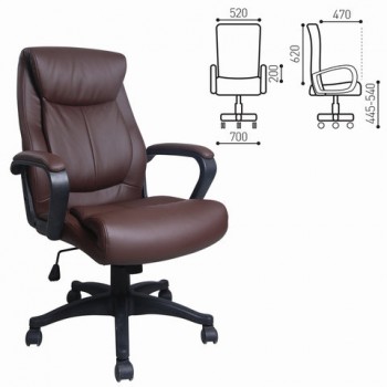 Кресло офисное BRABIX Enter EX-511 (коричневый) в Линёво - linyovo.mebel54.com | фото