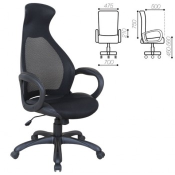 Кресло офисное BRABIX Genesis EX-517 (черное) в Линёво - linyovo.mebel54.com | фото