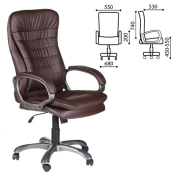 Кресло офисное BRABIX Omega EX-589 (коричневое) в Линёво - linyovo.mebel54.com | фото