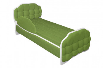 Кровать 170 Атлет 76 Зелёный (мягкий бортик) в Линёво - linyovo.mebel54.com | фото