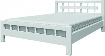 Кровать Натали-5 из массива сосны 900*2000 Белый античный в Линёво - linyovo.mebel54.com | фото