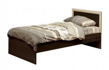 Кровать одинарная 21.55 (шир. 900) с настилом (венге/профиль дуб линдберг)/осн. в Линёво - linyovo.mebel54.com | фото