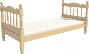 Кровать одинарная Аленка из массива сосны 800*1890 Сосна в Линёво - linyovo.mebel54.com | фото