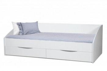 Кровать одинарная "Фея - 3" (симметричная) New/(белый / белый / ДВПО: белый) в Линёво - linyovo.mebel54.com | фото