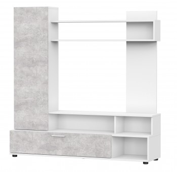 Мебель для гостиной "МГС 9" Белый / Цемент светлый в Линёво - linyovo.mebel54.com | фото