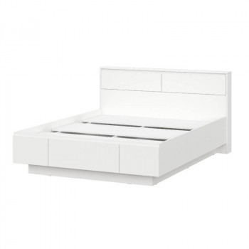 Модульная система "Одри" Кровать двойная (1,6х2,0) серия 3 Белый в Линёво - linyovo.mebel54.com | фото