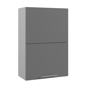 Ройс ПГПМ 600 Шкаф верхний Blum Aventos HF (Графит софт/корпус Серый) в Линёво - linyovo.mebel54.com | фото