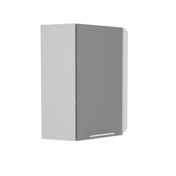 Ройс ВПУ 600 Шкаф верхний угловой высокий (Графит софт/корпус Серый) в Линёво - linyovo.mebel54.com | фото
