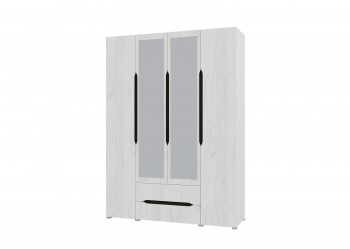 Шкаф 4-х створчатый с ящиками и зеркалами Вега (Прованс) в Линёво - linyovo.mebel54.com | фото