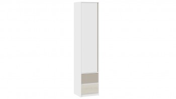 Шкаф для белья комбинированный «Сканди» Дуб Гарден/Белый/Глиняный серый в Линёво - linyovo.mebel54.com | фото