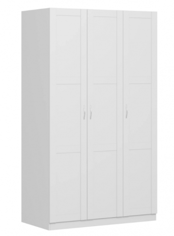 Шкаф трехдверный Пегас сборный белый в Линёво - linyovo.mebel54.com | фото